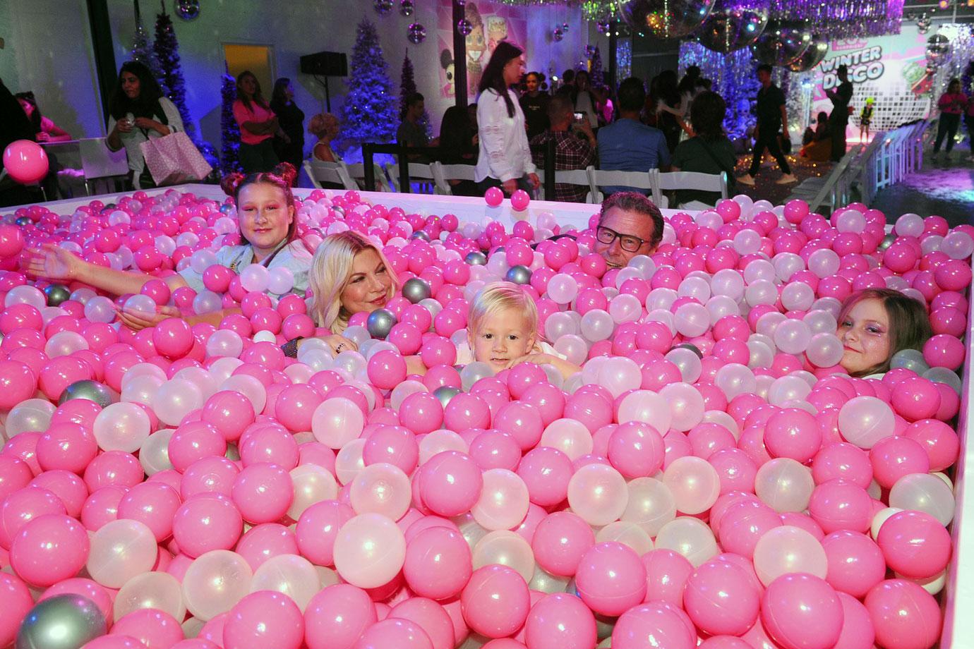 Drowning In Debt? Tori, Dean & Kids Sink In Pink Plastic Balls Amid Money Woes