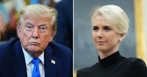 split image of Donald Trump and Natalie Harp