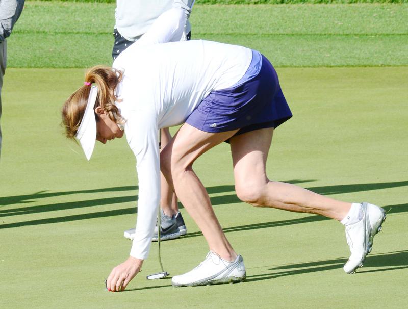 Caitlyn Jenner Fake Boobs Miniskirt Legs ANA Inspiration Golf LPGA