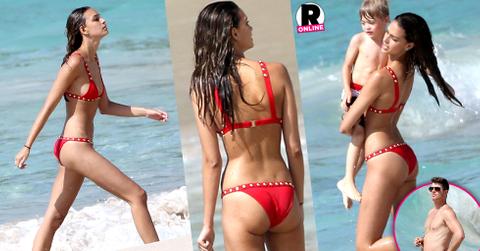 Robin Thicke Girlfriend April Geary Bikini St Barts Son Julian