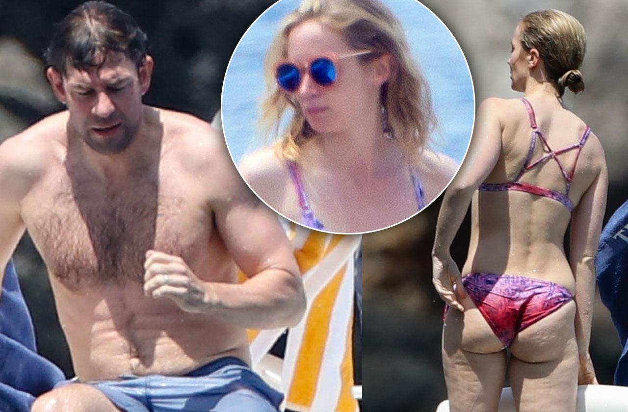 PICS Emily Blunt John Krazinski Italy Trip Couple Celebrates