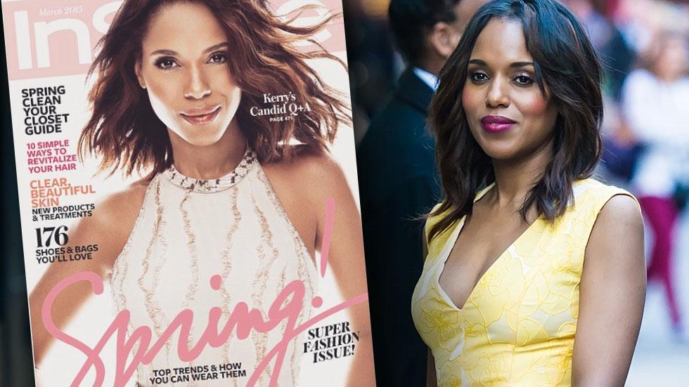 Kerry Washington's Lighter Skin On InStyle Cover