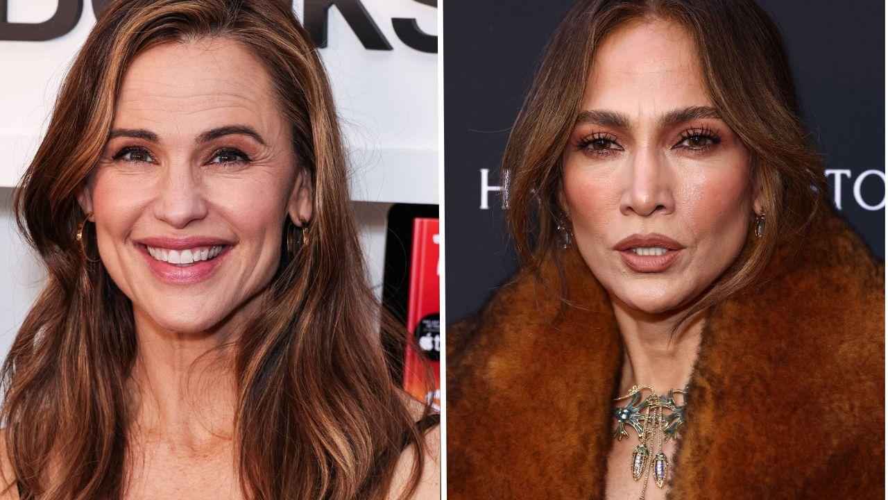 Split photos  of Jennifer Garner and Jennifer Lopez.