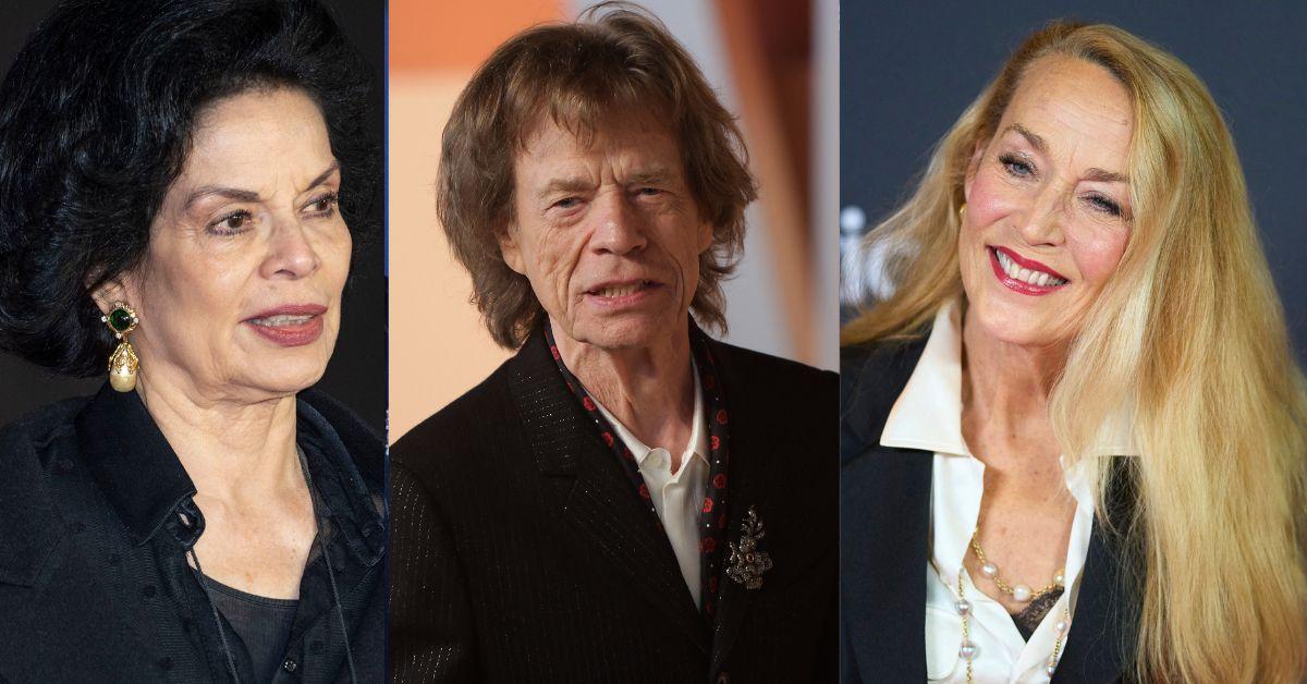 Bianca Jagger and Jerry Hall reunite with Mick Jagger at the British Museum Ball.