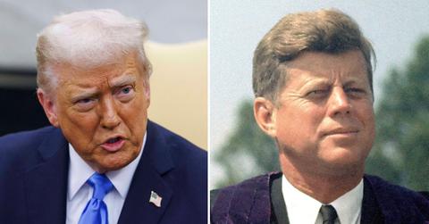 Split photo of Donald Trump, John F. Kennedy