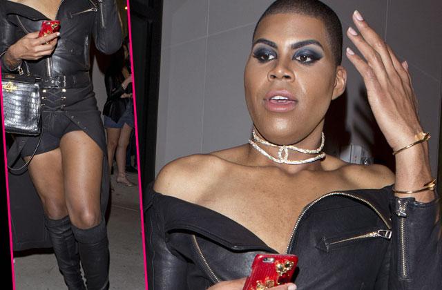 EJ Johnson Weight Loss Cleavage Leather Jacket Shorts Boots Pics