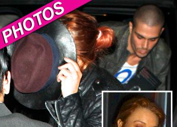 //lindsay lohan max george jingle ball post