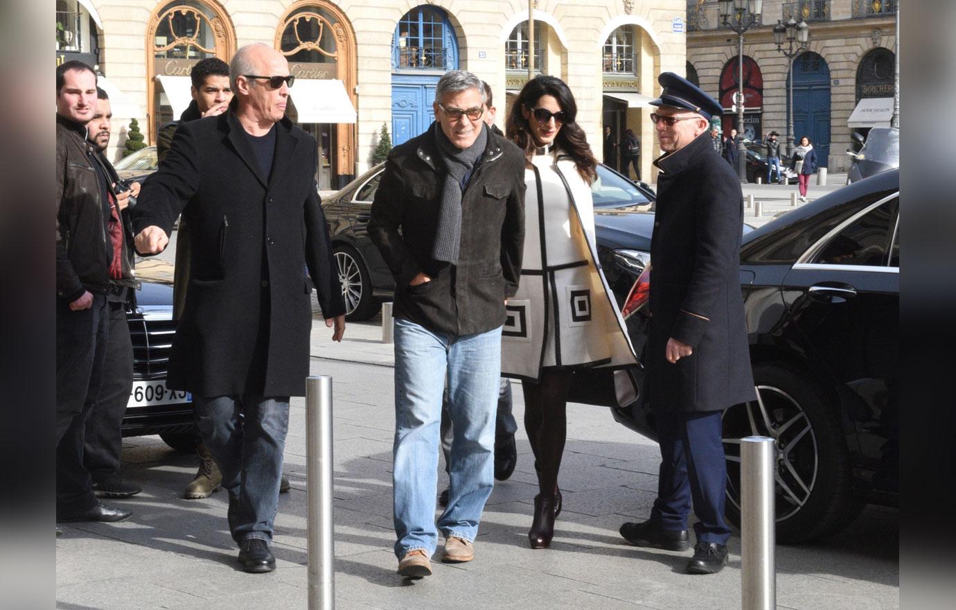 George Clooney Amal Baby Furniture Shopping Paris Photos