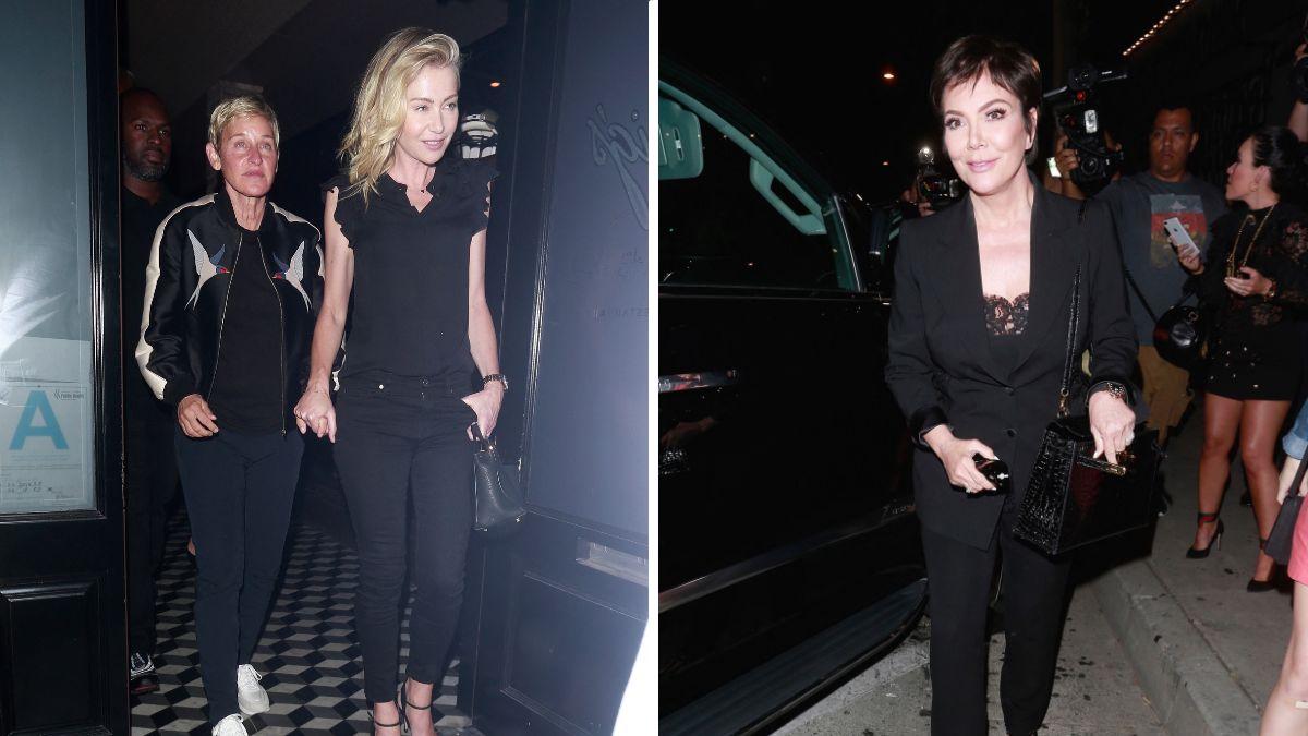 Split photos of Kris Jenner, Ellen DeGeneres and Portia de Rossi