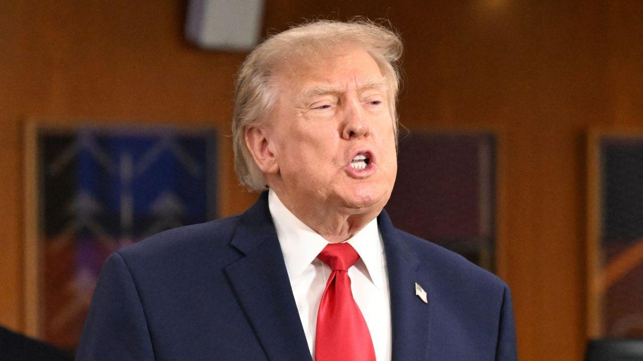 image of Donald Trump banned CNN, MS NOW and Politico from the White House on September 18.