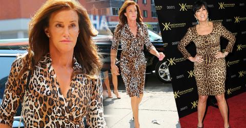 Caitlyn Jenner Leopard Skin Kris Dress
