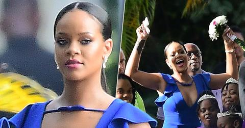 Rihanna Bridesmaid Best Friend Wedding Barbados