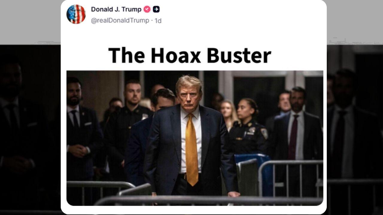 Photo of Donald Trump's Hoax Buster post