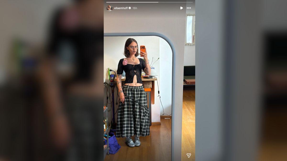 image of The fashion designer shared a mirror selfie featuring her birthday outfit.