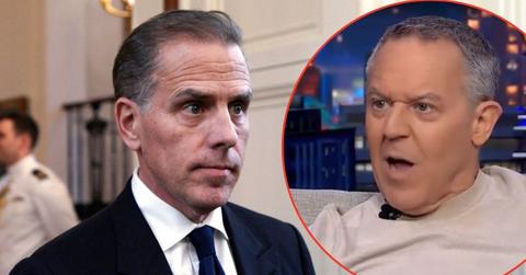 A photo of Hunter Biden alongside a photo of Greg Gutfeld