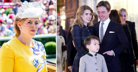 Photo of Princess Beatrice, Edoardo Mapelli Mozzi and Wolfie