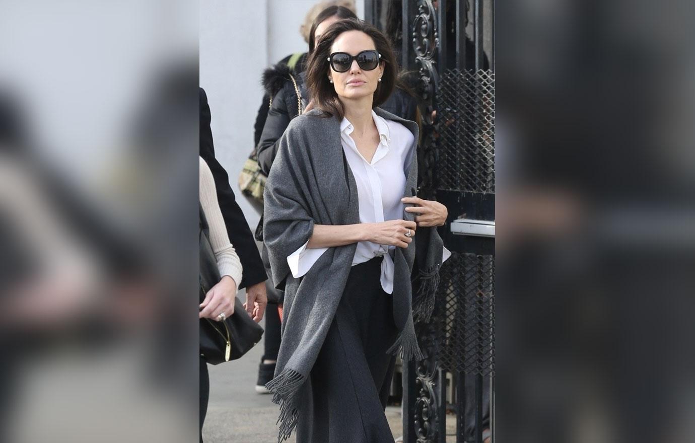 Angelina Jolie Brad Pitt Out Separately Golden Globes Weekend