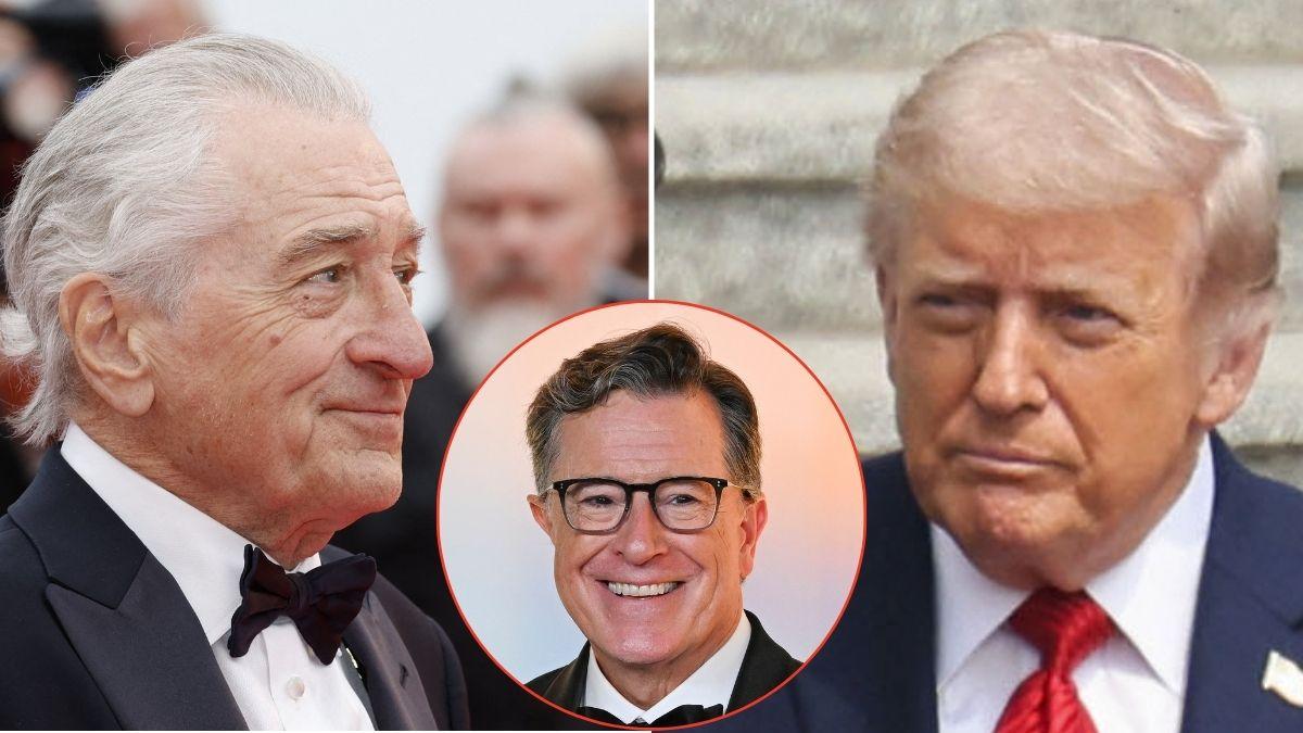 picture of Robert De Niro, Donald Trump and Stephen Colbert