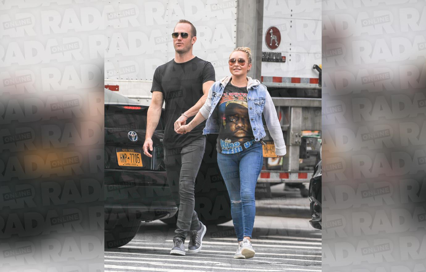 Hayden Panettiere and boyfriend's brother are spotted in New York City.