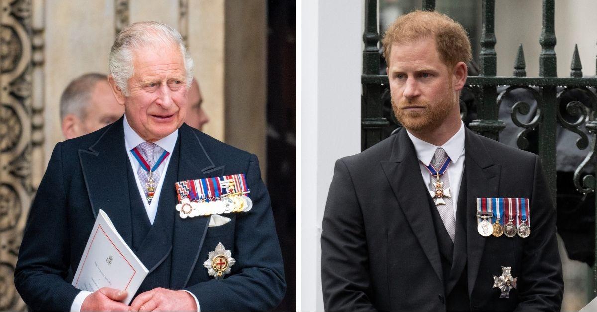 Photo of King Charles III and Prince Harry
