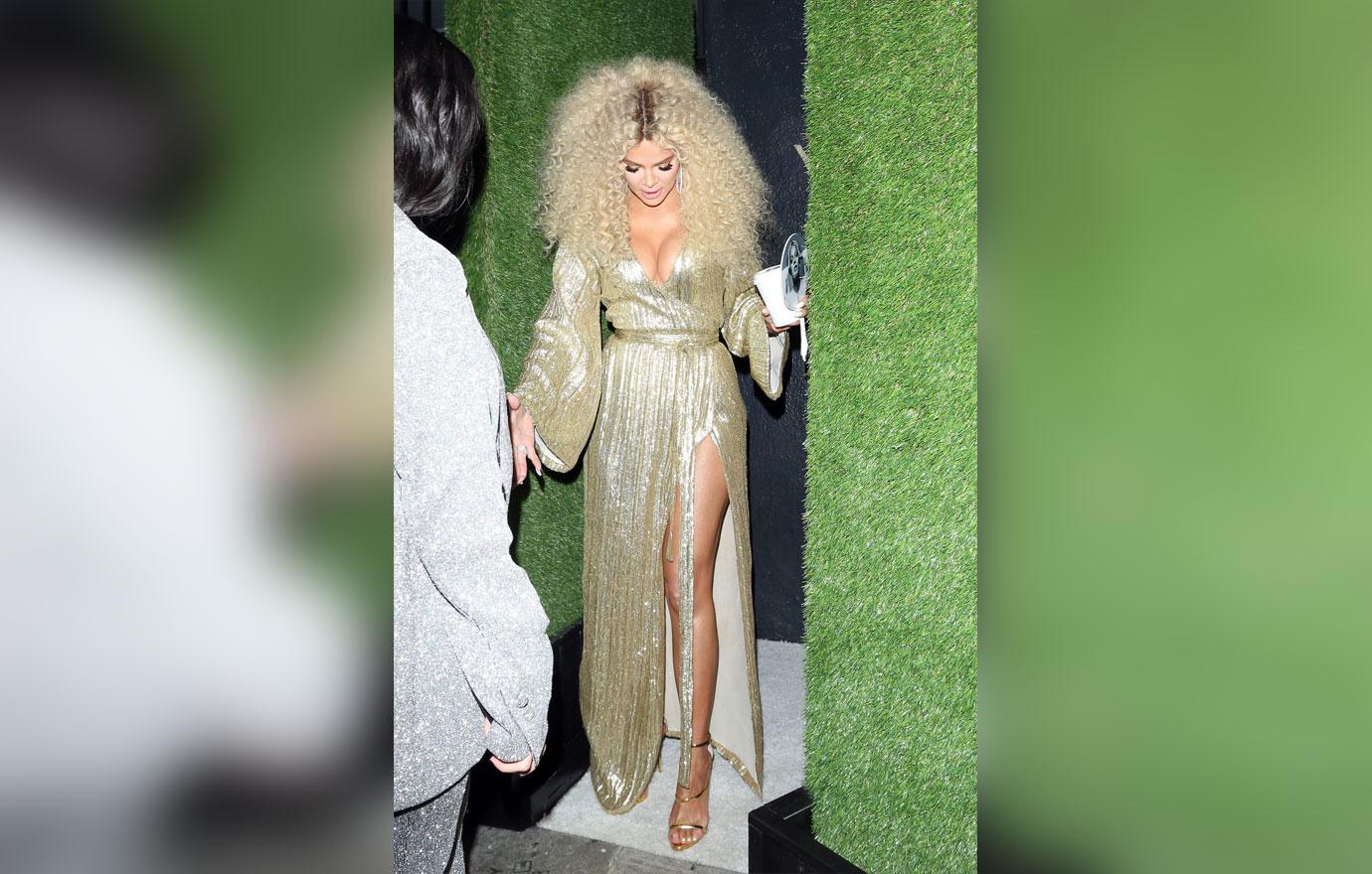 Khloe Kardashian Rocks Big Hair At Diana Ross’ Birthday Party