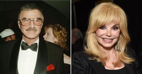 split photo of Burt Reynolds and Loni Anderson