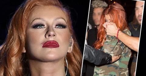 christina aguilera drunk sloppy mess club pics