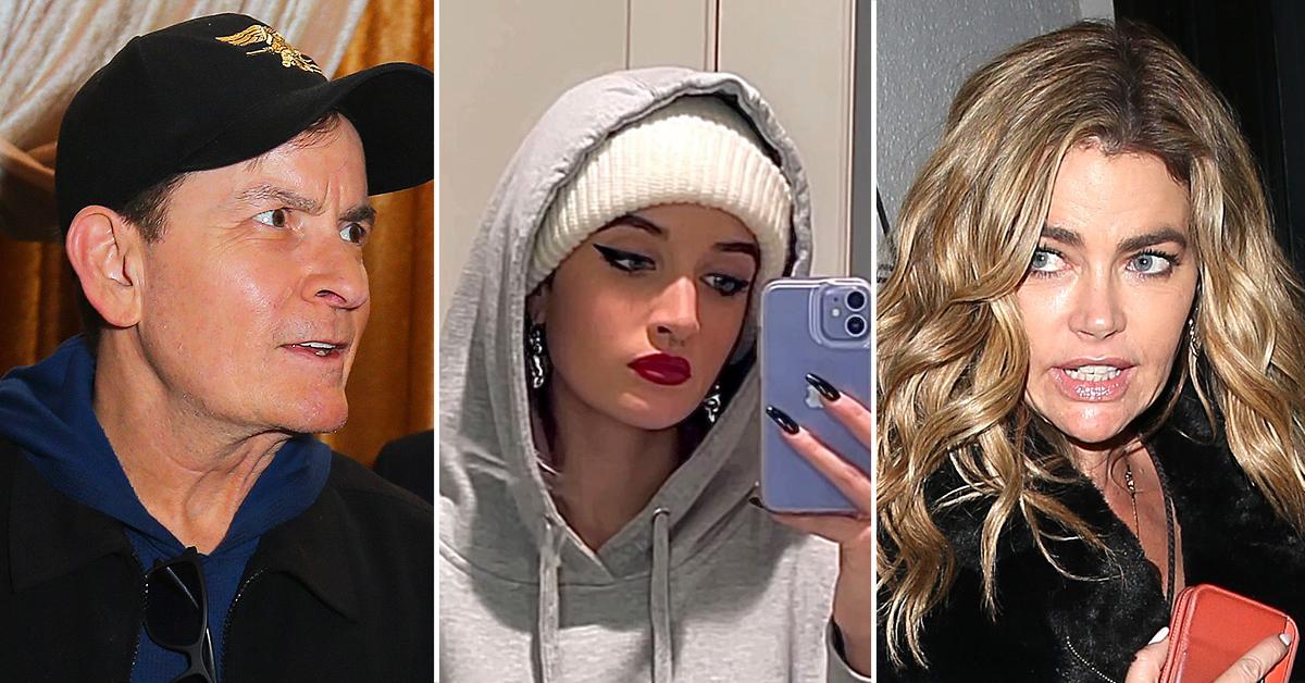 charlie sheen daughter sami unbothered mom denise richard fight dad