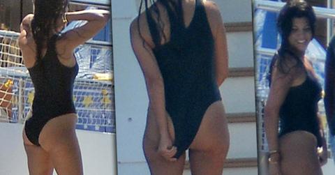 Kourtney Kardashian Swimsuit Butt Italy Vacation Photos