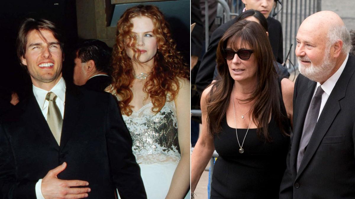 Split photos of Tom Cruise, Nicole Kidman, Rob Reiner and Michelle Reiner
