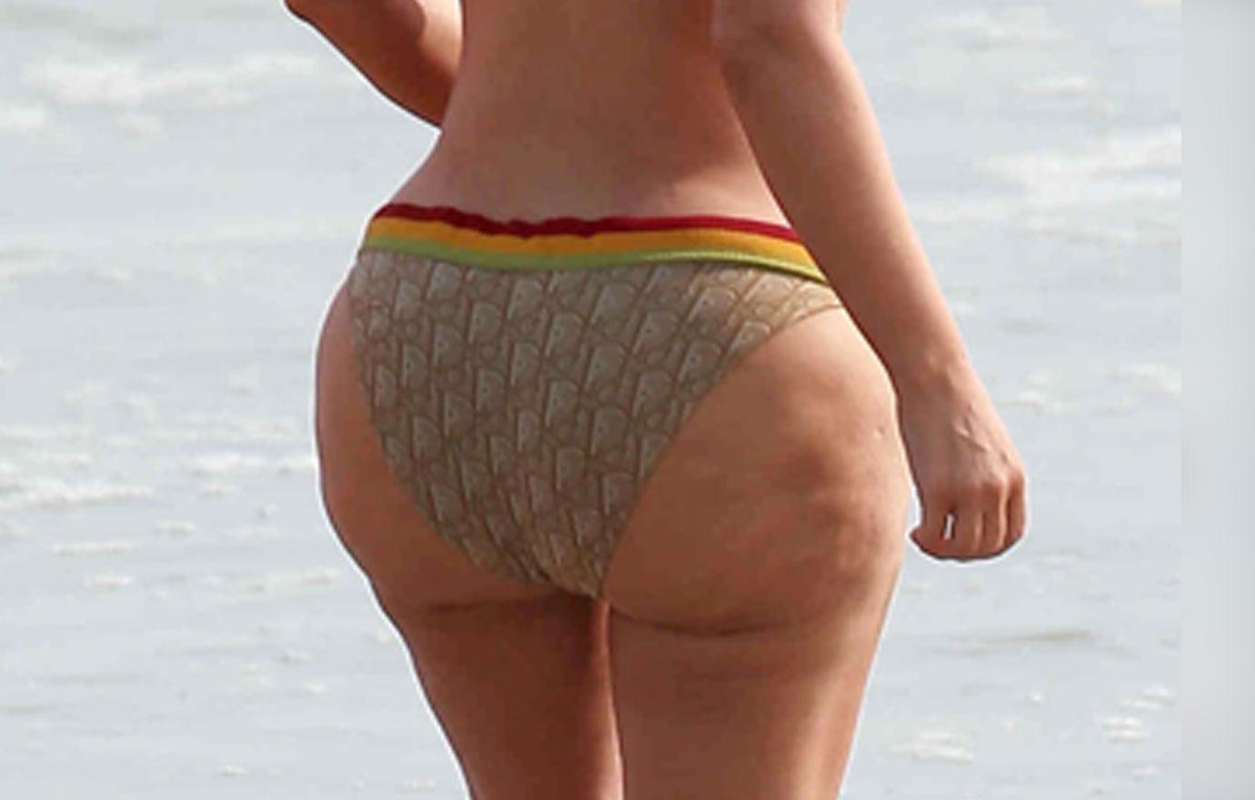 Kim Kardashian Bikini Butt Cellulite Backlash Crying