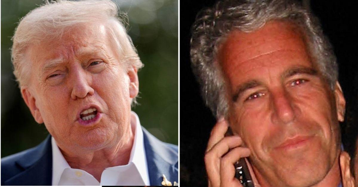 Composite photo of Donald Trump and Jeffrey Epstein 