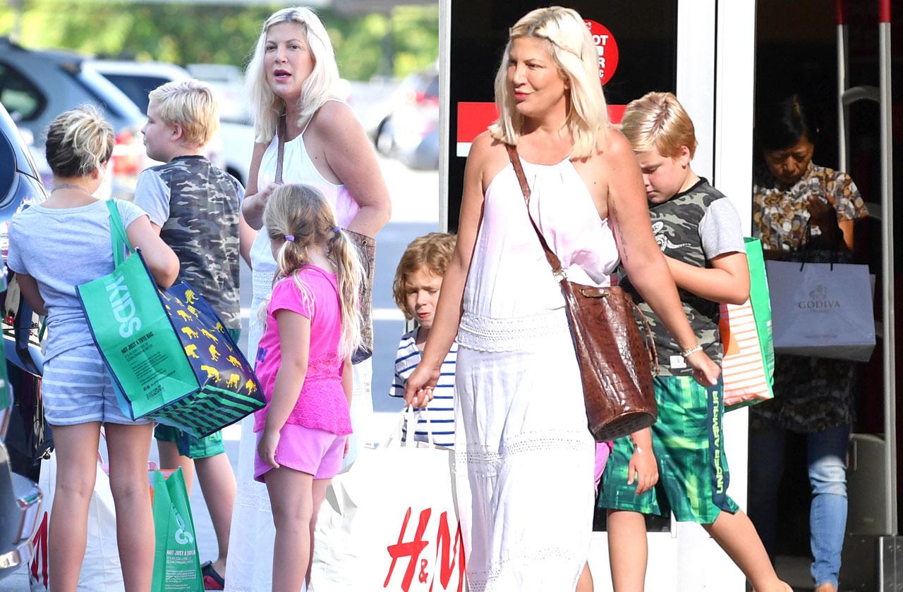 Tori spelling shops target money problems