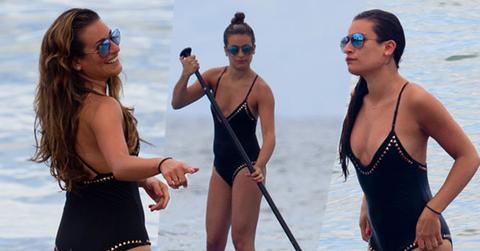 //lea michele bathing suit body maui pp