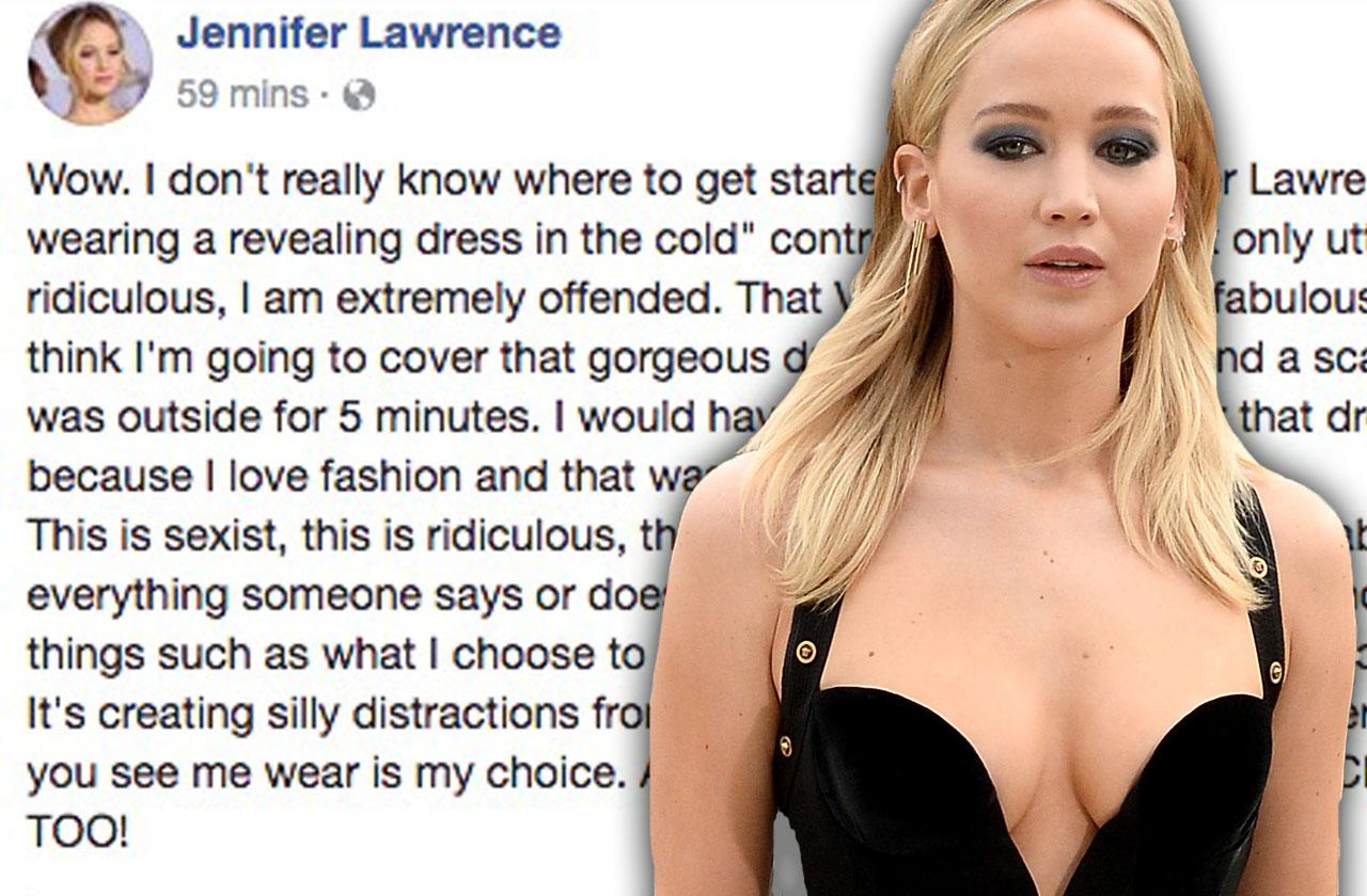 //Jennifer lawrence fashion response versace dress pp