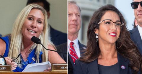 marjorie taylor greene lauren boebert feud house floor biden pp