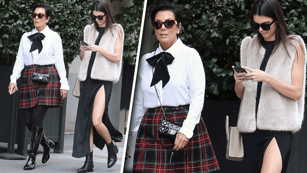 //kendall and kris jenner in paris