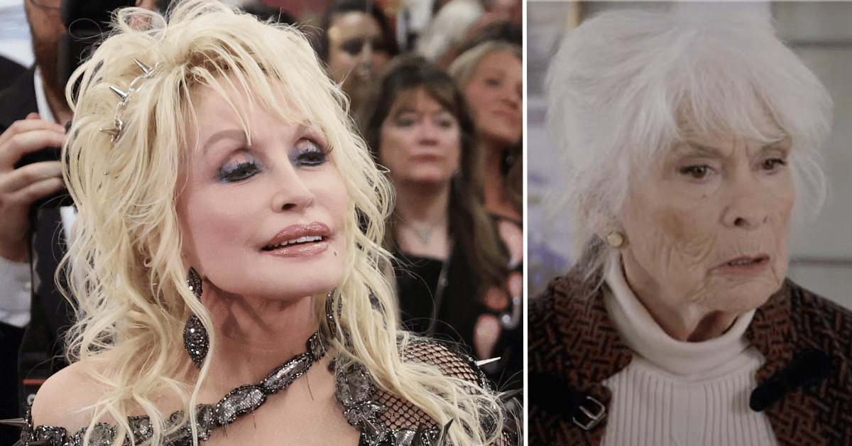 Split photo of Dolly Parton, Paula Shaw