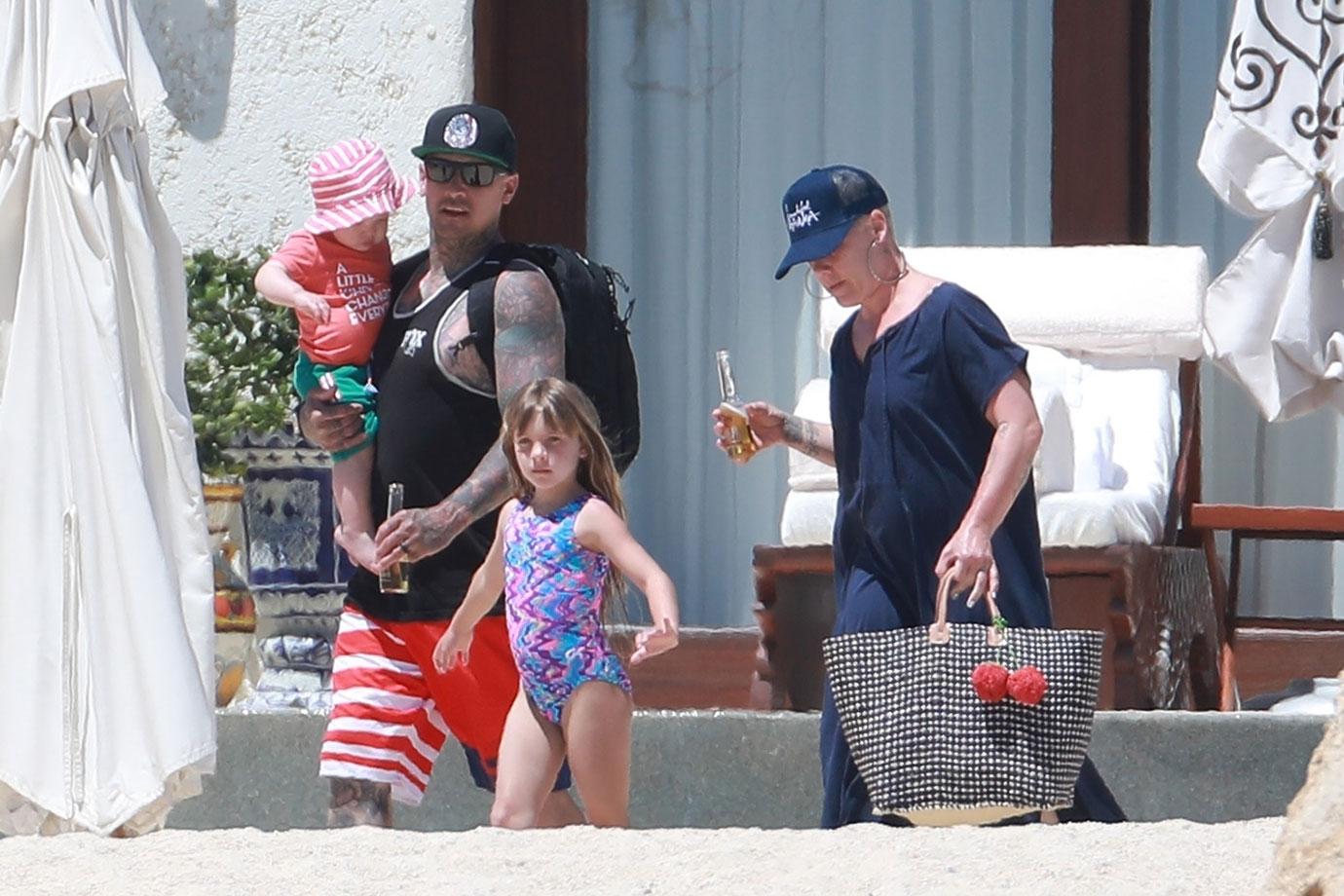 Pink Carey Hart Beach Kids