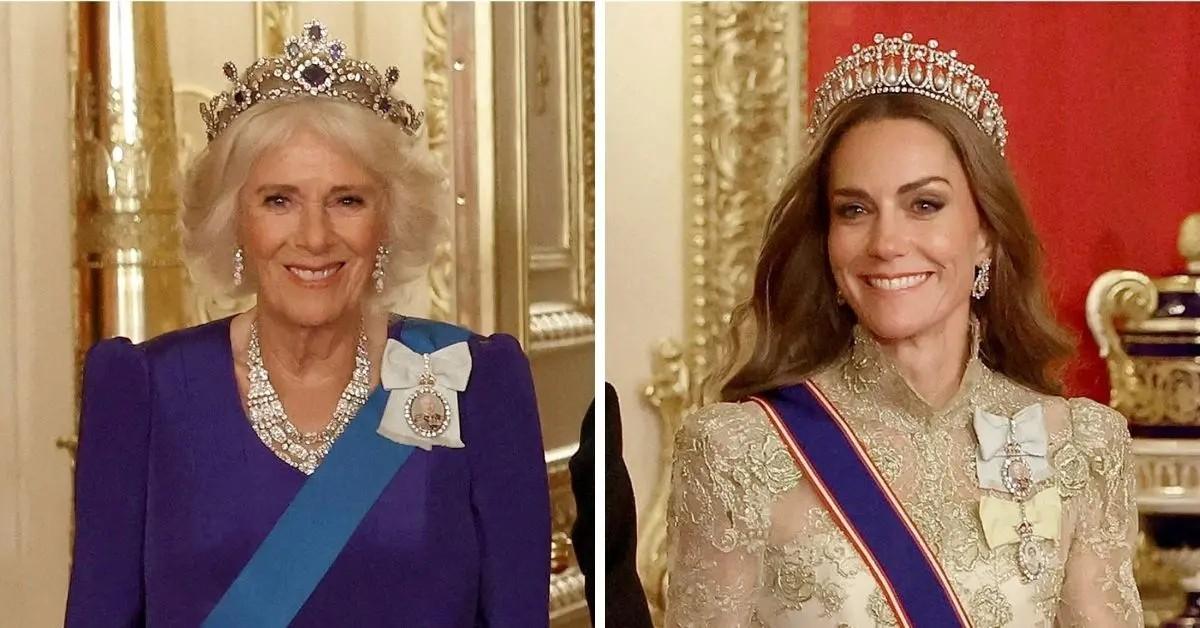 split photo of camilla and kate middleton