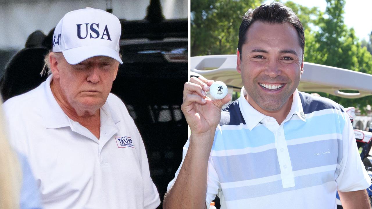 Boxing superstar Oscar De La Hoya called out Donald Trump's golf game.