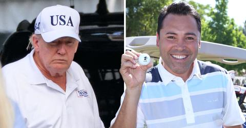Boxing superstar Oscar De La Hoya called out Donald Trump's golf game.