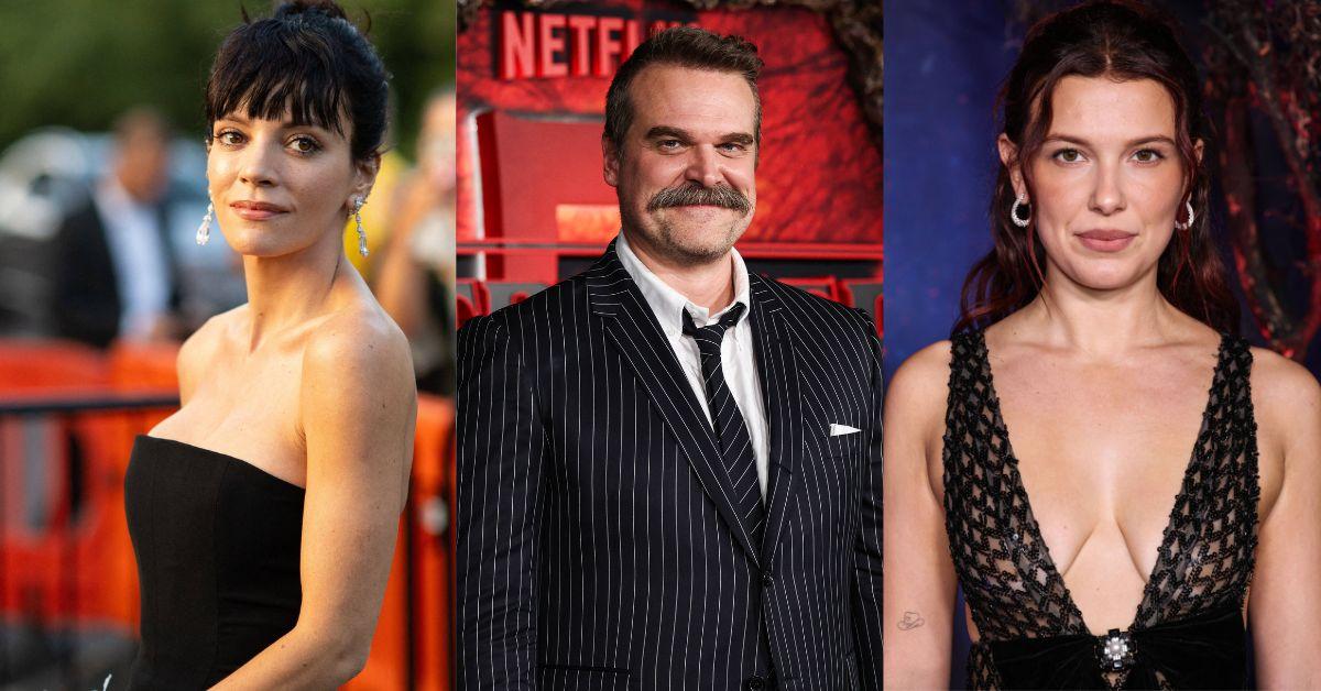 Photo of Lily Allen, David Harbor, Millie Bobby Brown