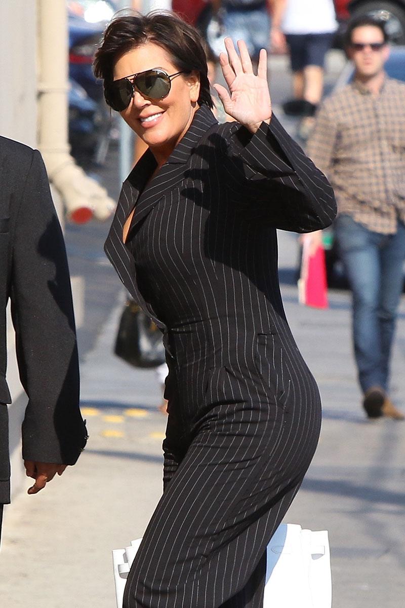 Kris Jenner fat suit popping open