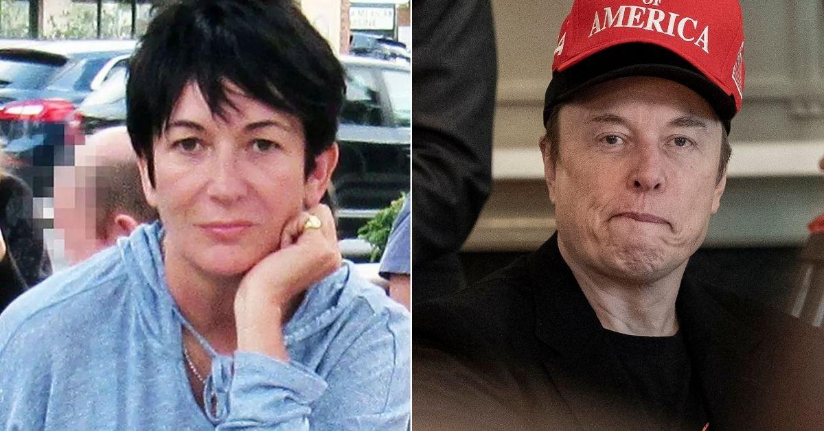 photo of Ghislaine Maxwell  and elon musk