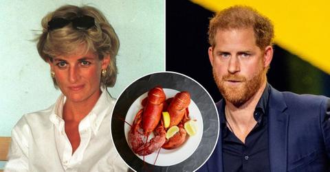 Photo of Princess Diana, Prince Harry and a lobster