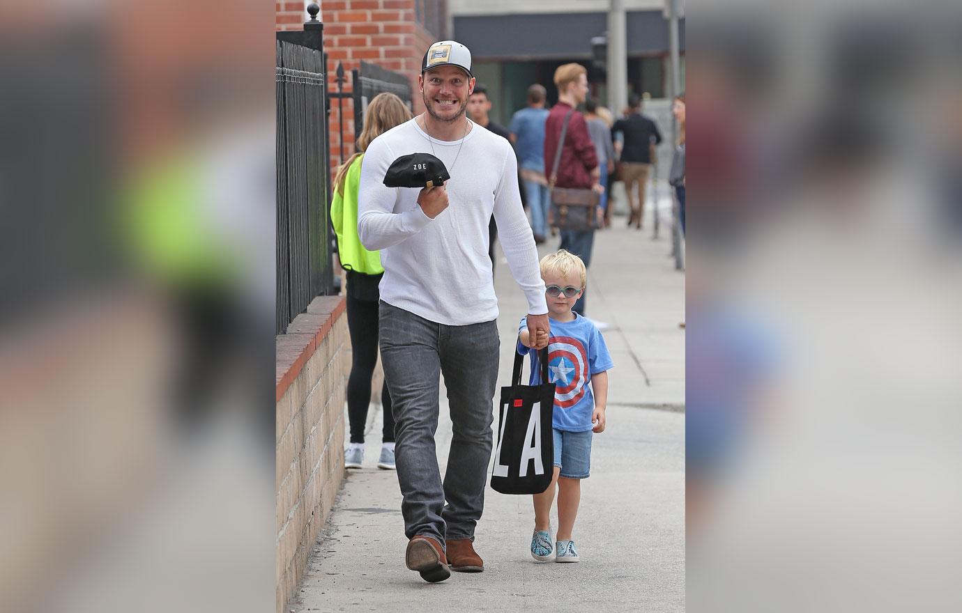 Chris Pratt Takes Son Jack To Church