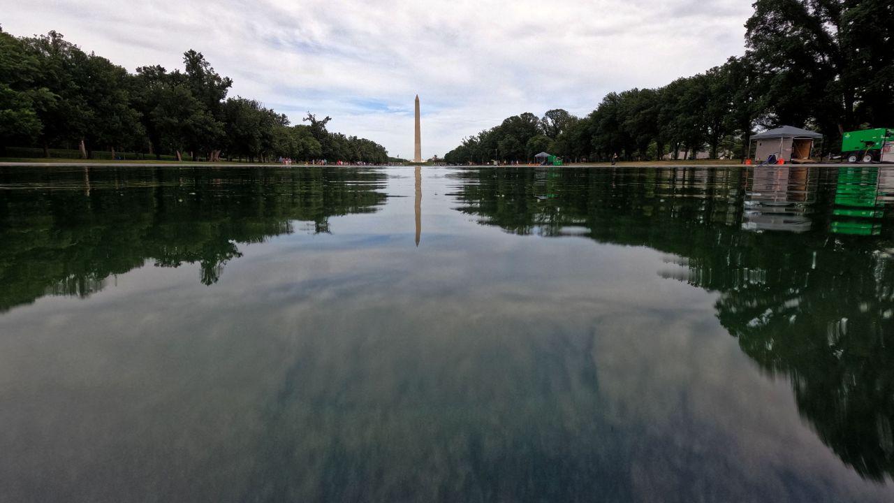 image of David Hearn was charged with felony destruction of government property over alleged damage to the Lincoln Memorial Reflecting Pool.