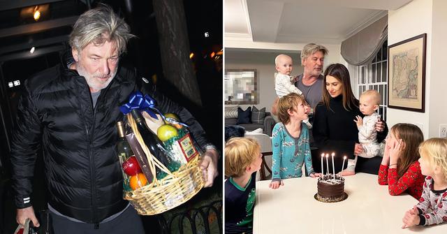 alec baldwin exhausted photos fruit basket wife hilaria birthday r
