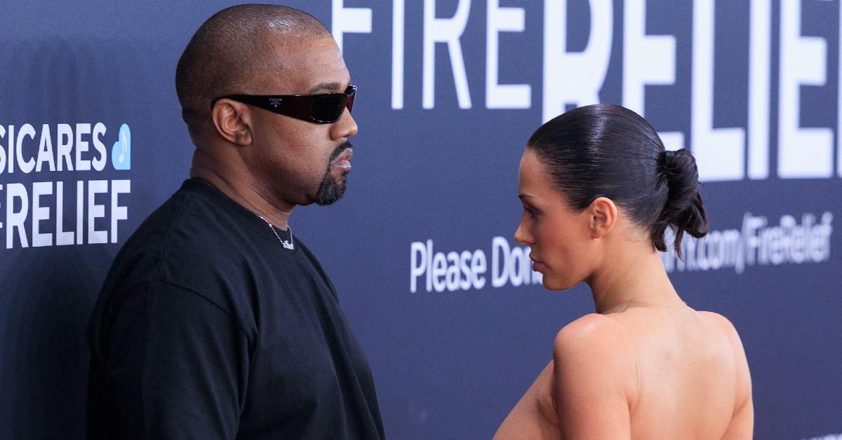 kanye west slammed yeezy ad grammys red carpet bianca censori